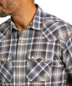 'Ariat' Men's Holland Retro Western Snap Front - Indigo