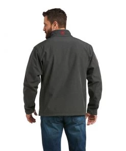'Ariat' Men's Logo 2.0 Softshell Jacket - Charcoal / Americana