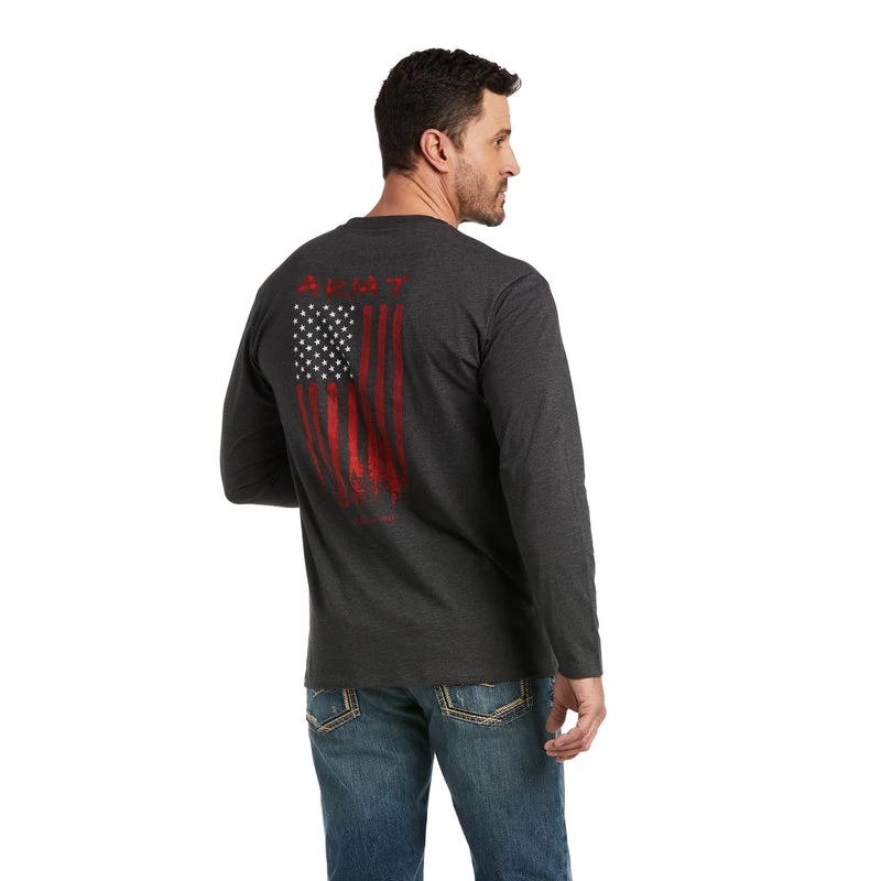 'Ariat' Men's American Woods T-Shirt - Charcoal Heather 3 'Ariat' Men's American Woods T-Shirt - Charcoal Heather