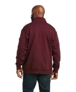'Ariat' Men's Rebar Overtime Sweater - Malbec