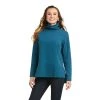 'Ariat' Women's R.E.A.L. Funnel Sweater - Eurasian Teal