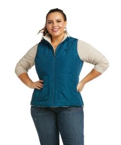 'Ariat' Women's R.E.A.L. Reversible Dilon Vest - Eurasian Teal