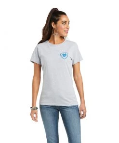 'Ariat' Women's Farmland T-Shirt - Heather Grey