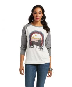 'Ariat' Women's Open Range T-Shirt - Sea Salt