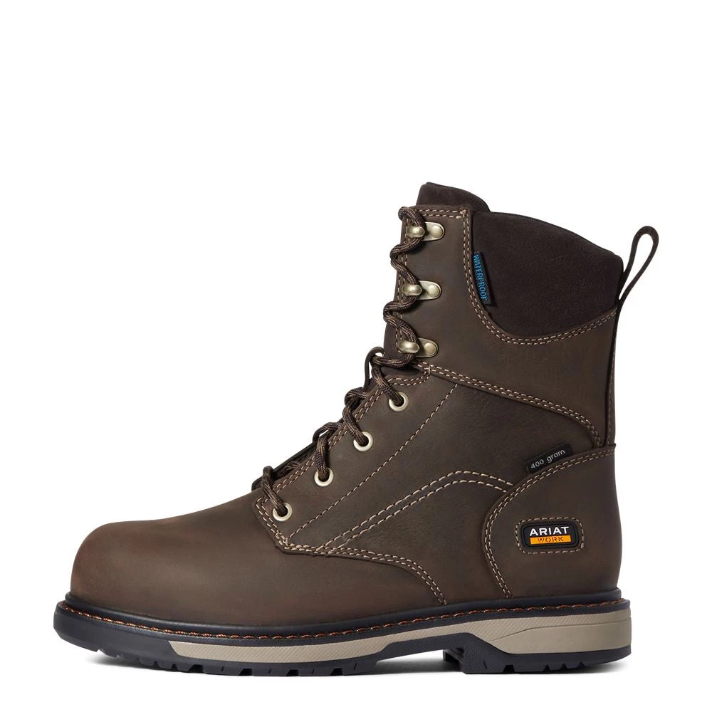 'Ariat' Women's 8" Riveter Glacier Grip 400 GR WP Comp Toe - Dark Brown 3 'Ariat' Women's 8" Riveter Glacier Grip 400 GR WP Comp Toe - Dark Brown