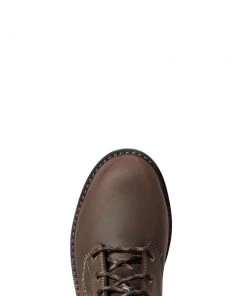 'Ariat' Women's 8" Riveter Glacier Grip 400 GR WP Comp Toe - Dark Brown