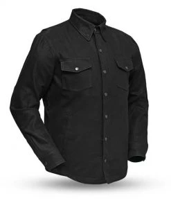 'First Manufacturing' Men's Equalizer Denim Jacket - Black