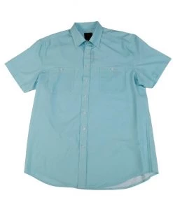 FX Fusion 'F/X Fusion' Men's Stretch Print Button Down - Aqua