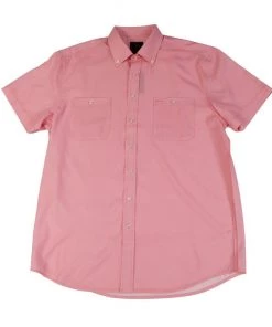 FX Fusion 'F/X Fusion' Men's Stretch Print Button Down - Coral