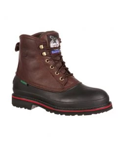 'Georgia Boots' Men's 6" Muddog EH WP Steel Toe - Dark Chocolate 12 'Georgia Boots' Men's 6