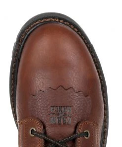 'Georgia Boots' Men's 8" Carbo-Tec LT EH WP Lacer Soft Toe - Brown