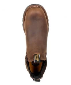 'Georgia Boots' Men's 4" Eagle One EH WP Chelsea Soft Toe - Brown