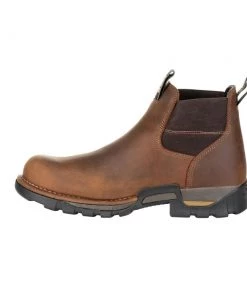 'Georgia Boots' Men's 4" Eagle One EH WP Chelsea Soft Toe - Brown 15 'Georgia Boots' Men's 4