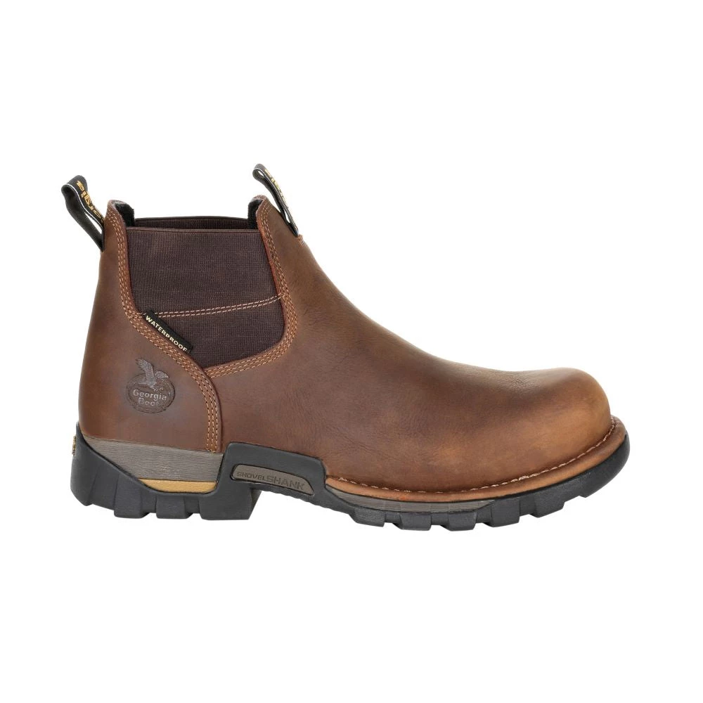 'Georgia Boots' Men's 4" Eagle One EH WP Chelsea Soft Toe - Brown 3 'Georgia Boots' Men's 4" Eagle One EH WP Chelsea Soft Toe - Brown