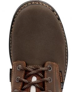 'Georgia Boots' Men's 8" AMP LT Poser EH Wedge Soft Toe - Brown