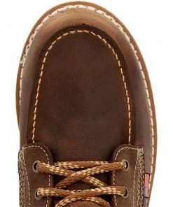 'Georgia Boots' Men's 8" EH WEDGE WP Soft Toe - Brown