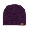 Cheveux Corp Women 'C.C®' Solid Knit Beanie - Dark Purple