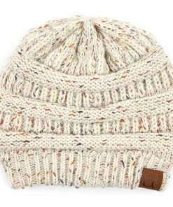 Cheveux Corp Women 'C.C®' Cable Knit Confetti Beanie - Oatmeal