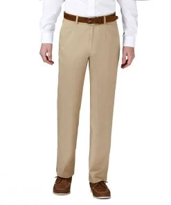 Haggar Clothing Co 'Haggar' Men's Luxury Comfort Chino Flat Front - Khaki