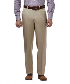 Haggar Clothing Co'Haggar' Men's Premium No Iron Classic Flat Front - Khaki