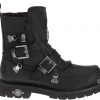'Harley Davidson' Men's 6" Distortion Skull Zip Boot - Black