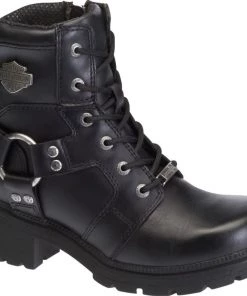 'Harley Davidson' Women's 5.5" Jocelyn Zip Boot - Black
