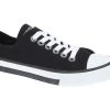 'Harley Davidson' Women's Zia Black Canvas Sneaker - Black