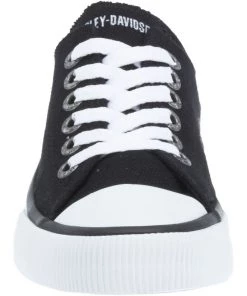 'Harley Davidson' Women's Zia Black Canvas Sneaker - Black