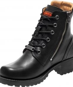 'Harley Davidson' Women's 5.5" Asher Zip Up Boot - Black