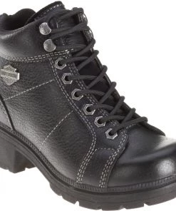 'Harley Davidson' Women's 4" Tyler Lace Up - Black
