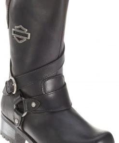 'Harley Davidson' Women's 9.5" Amber Pull On Boot - Black 7 'Harley Davidson' Women's 9.5