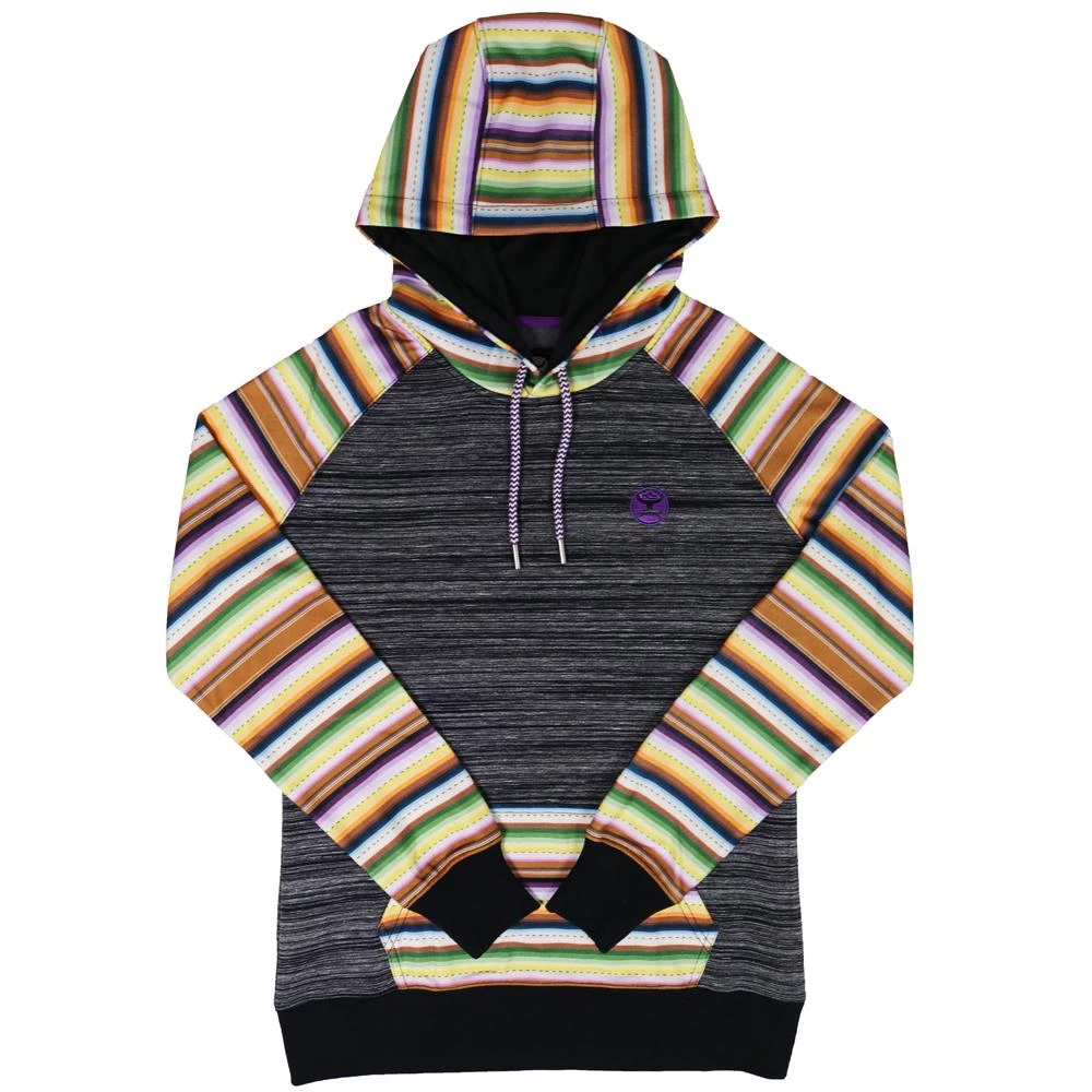 'Hooey' Women's Catalina Space Dye Hoody - Black / Serape 3 'Hooey' Women's Catalina Space Dye Hoody - Black / Serape