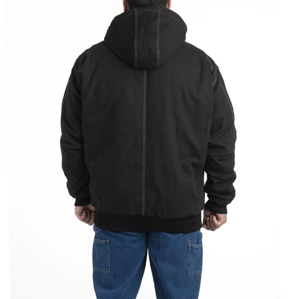 'Berne' Men's Modern Hooded Jacket - Black 4 'Berne' Men's Modern Hooded Jacket - Black