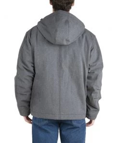 'Berne' Men's Heathered Modern Hooded Jacket - Titanium