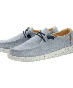 'Hey Dude' Women's Wendy Chambray - White / Blue