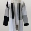 Women 'Keren Hart' Long Sleeve Knit Duster - Black / White / Grey 2 Women 'Keren Hart' Long Sleeve Knit Duster - Black / White / Grey