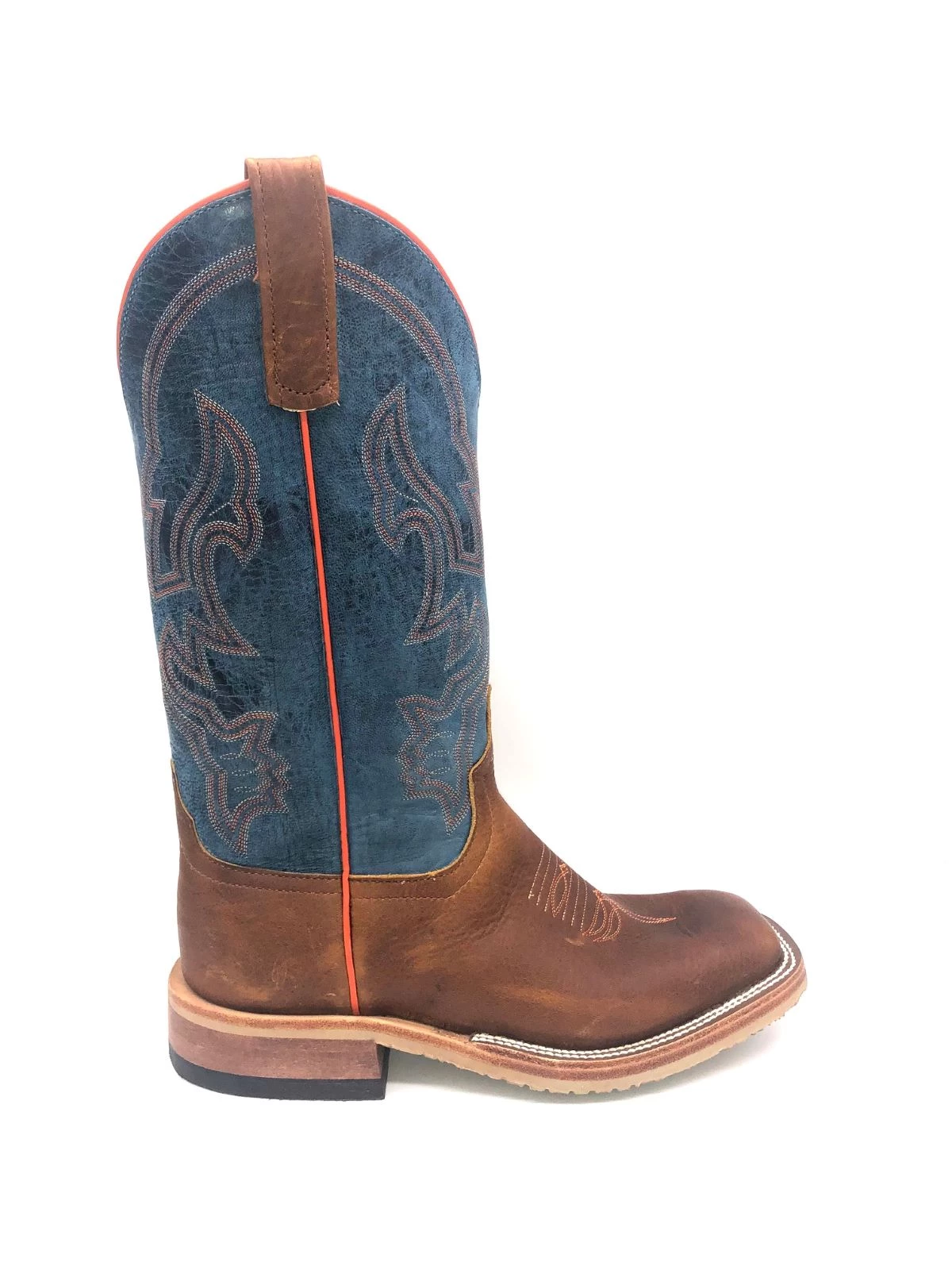 'Anderson Bean' Men's 13" Briar Mad Dog Western Square Toe - Brown / Blue 3 'Anderson Bean' Men's 13" Briar Mad Dog Western Square Toe - Brown / Blue