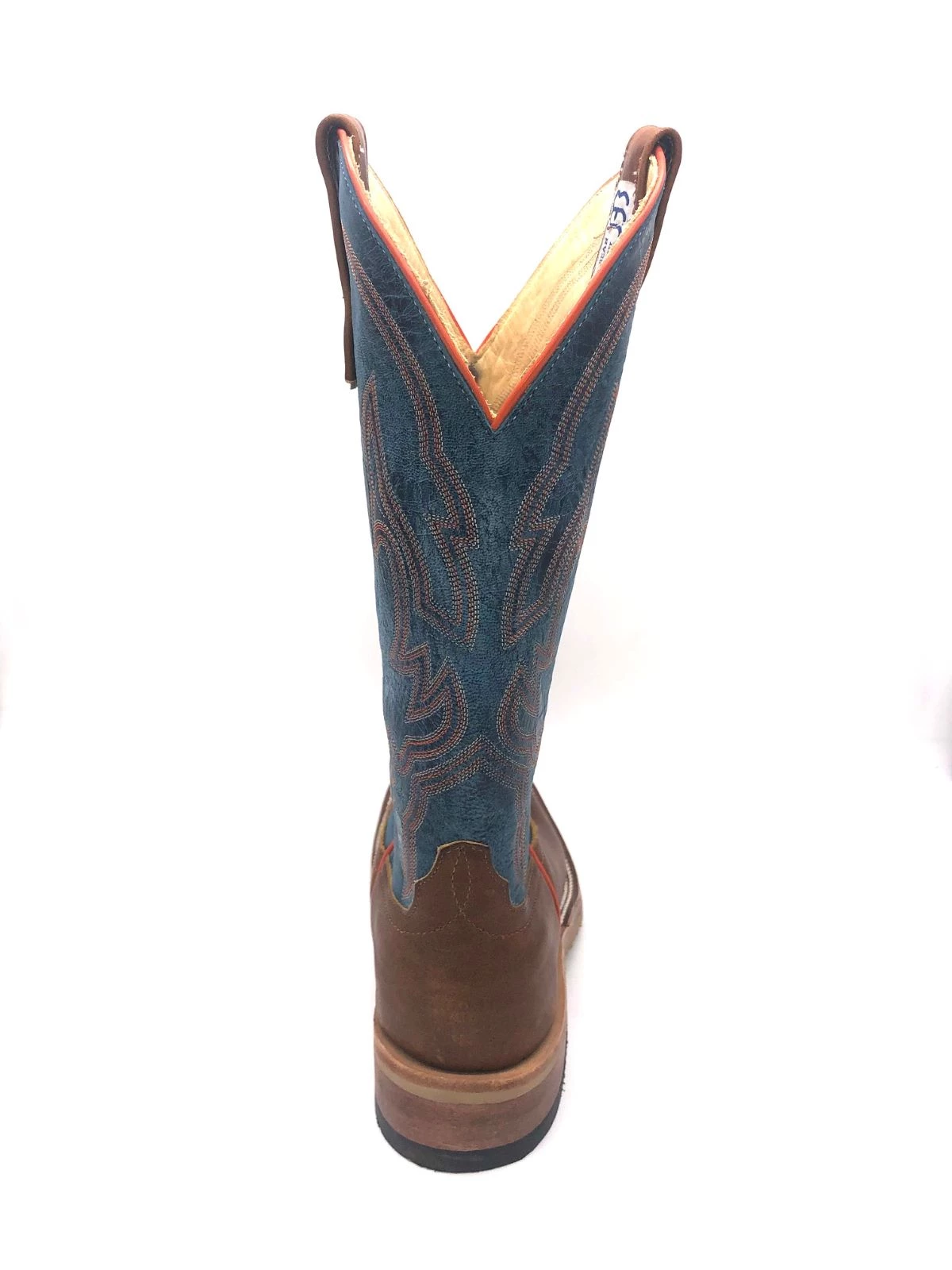 'Anderson Bean' Men's 13" Briar Mad Dog Western Square Toe - Brown / Blue 5 'Anderson Bean' Men's 13" Briar Mad Dog Western Square Toe - Brown / Blue