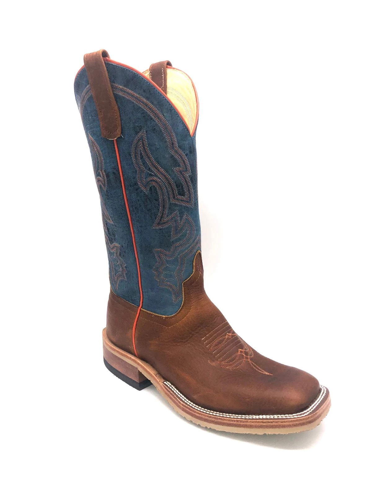 'Anderson Bean' Men's 13" Briar Mad Dog Western Square Toe - Brown / Blue 6 'Anderson Bean' Men's 13" Briar Mad Dog Western Square Toe - Brown / Blue