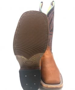 'Anderson Bean' Men's 13" Western Square Toe - Tobacco Yeti / Brass Explosion