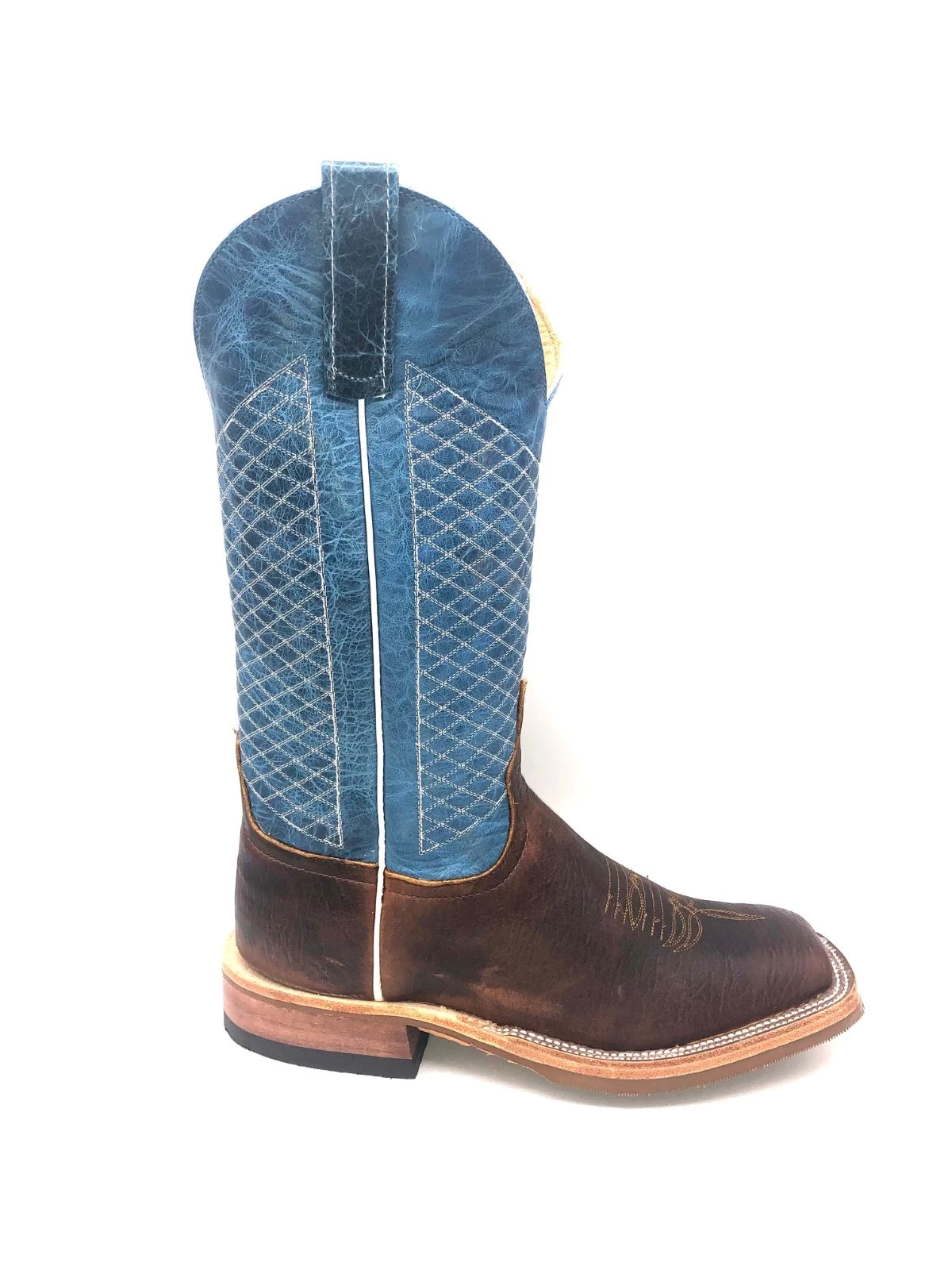 'Anderson Bean' Men's 13" Western Square Toe - Bison / Blue Lava 3 'Anderson Bean' Men's 13" Western Square Toe - Bison / Blue Lava