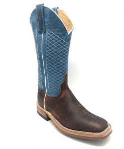 'Anderson Bean' Men's 13" Western Square Toe - Bison / Blue Lava 9 'Anderson Bean' Men's 13