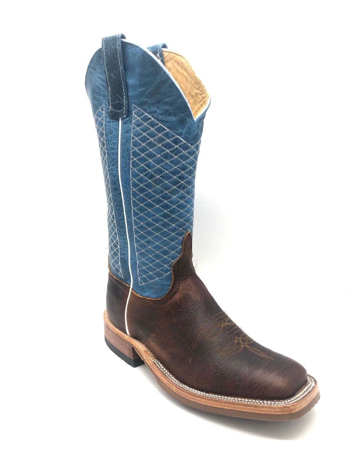 'Anderson Bean' Men's 13" Western Square Toe - Bison / Blue Lava 6 'Anderson Bean' Men's 13" Western Square Toe - Bison / Blue Lava