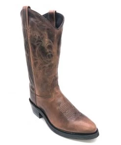 'Old West' Men's 13" Western Narrow Round Toe - Brown