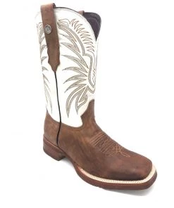 Tanner Mark Boots 'Tanner Mark' Men's 13" Western Square Toe - Brown / Bone 12 Tanner Mark Boots 'Tanner Mark' Men's 13