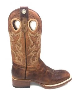 Tanner Mark Boots 'Tanner Mark' Men's 13" Western Square Toe - Orange (Tan) / Marble Orix