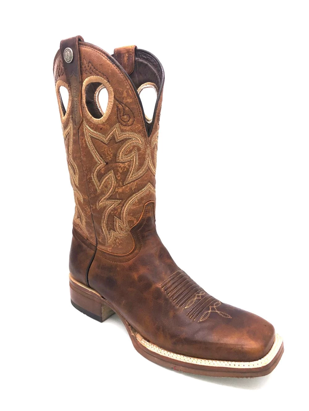 Tanner Mark Boots 'Tanner Mark' Men's 13" Western Square Toe - Orange (Tan) / Marble Orix 7 Tanner Mark Boots 'Tanner Mark' Men's 13" Western Square Toe - Orange (Tan) / Marble Orix