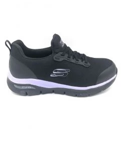 'Skechers' Women's Evzan SR Alloy Toe - Black / Purple