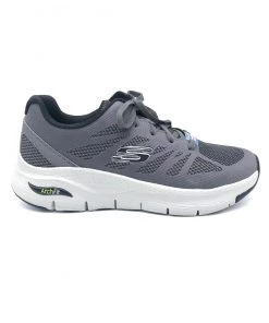 'Skechers' Men's Arch Fit Charge Back - Charcoal / Black
