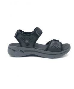 'Skechers' Men's GOwalk Arch Fit Sandal - Black / Charcoal